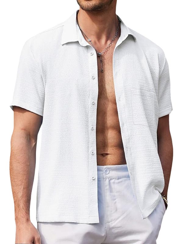 Pinkmint Shirt for Men Stylish Popcorn Textured Shirt
