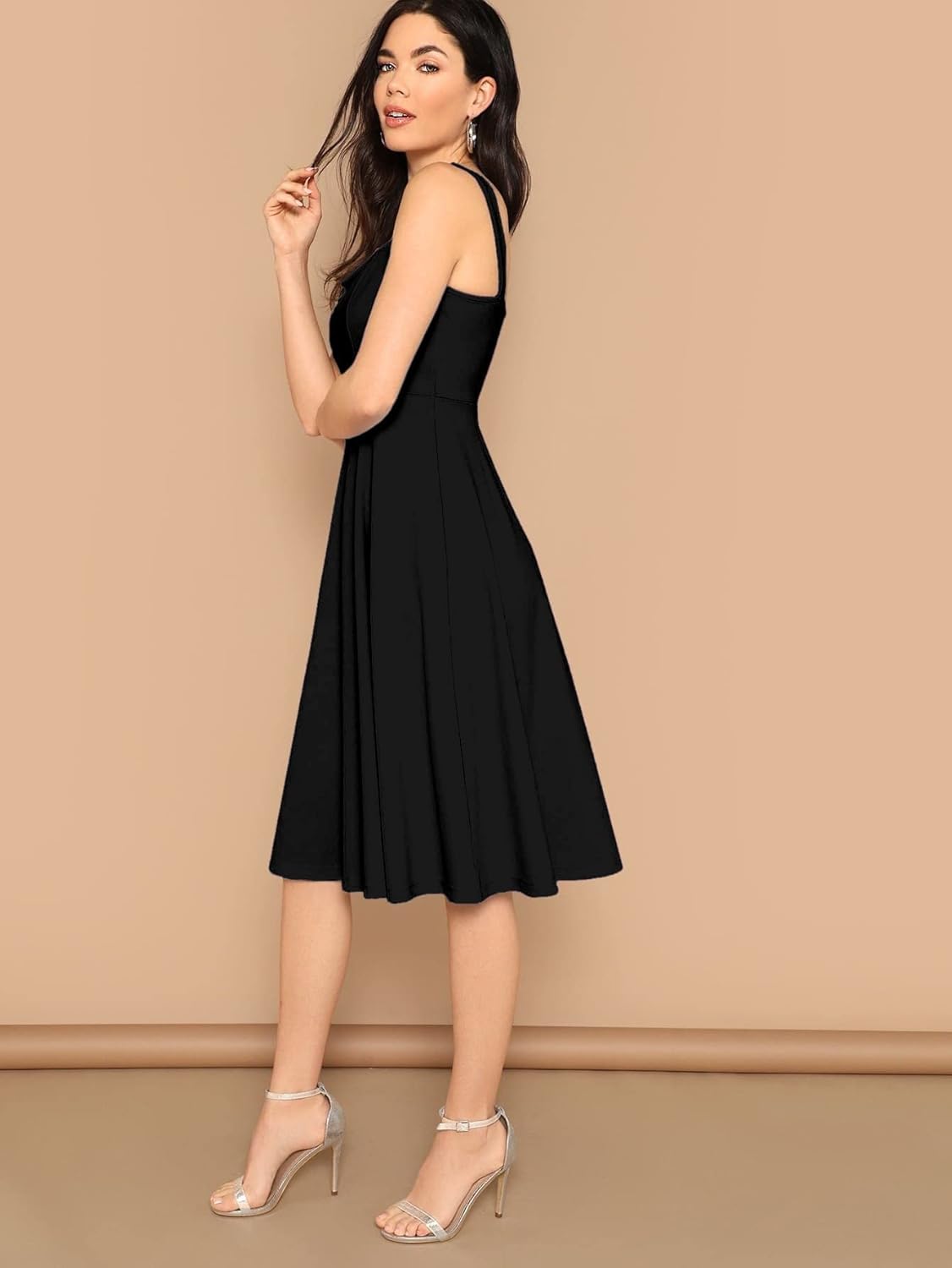 Aahwan Women's Fit And Flare Midi Dress
