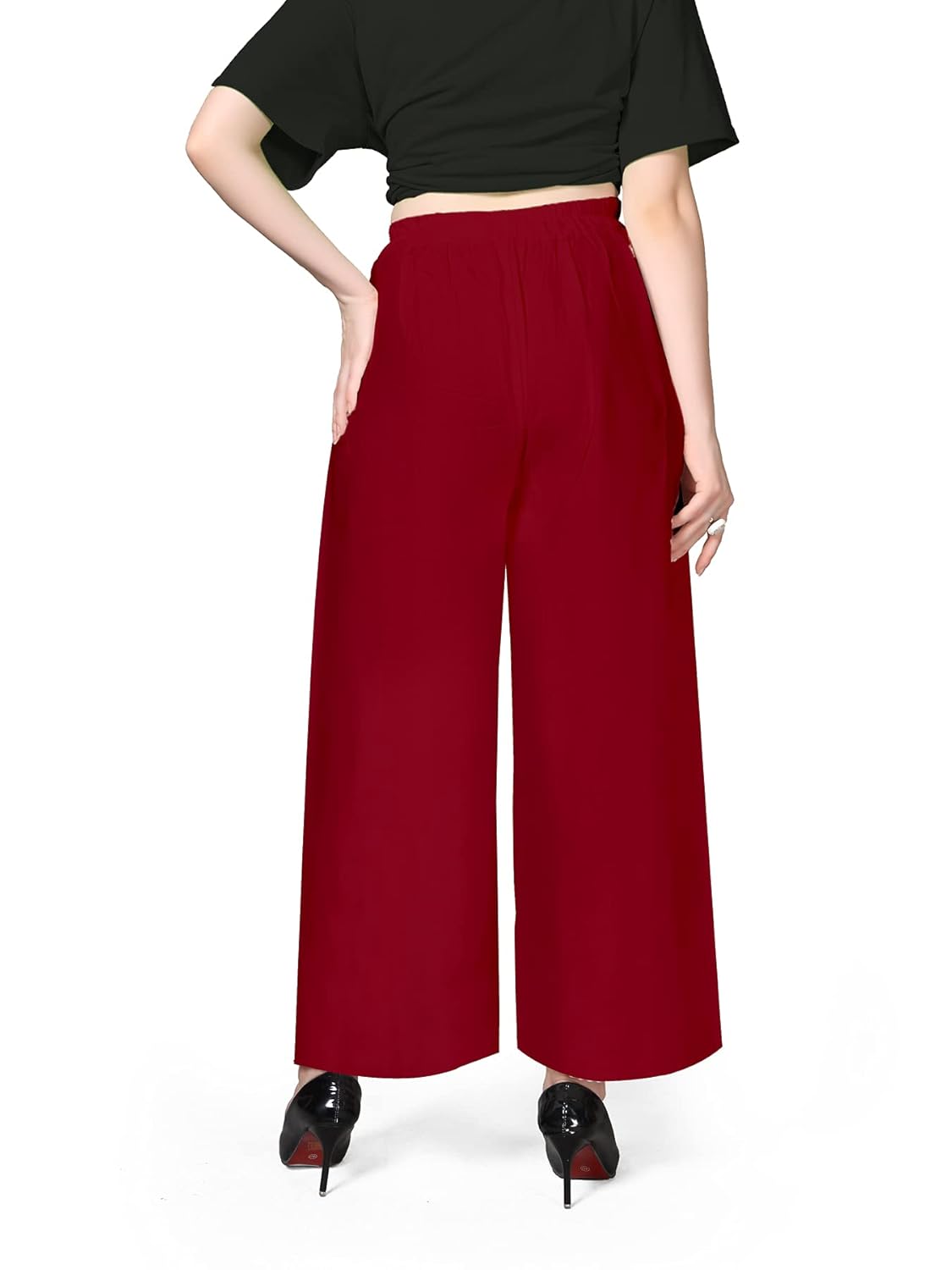 Pranjal Women's Premium Regular Fit Rayon Palazzo