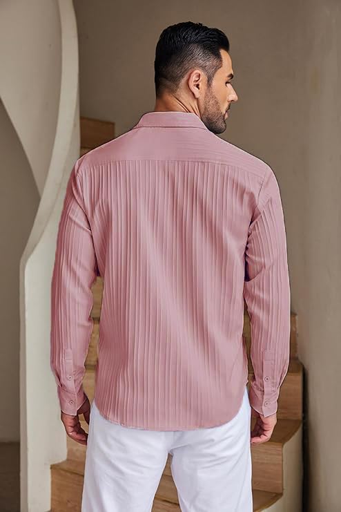 KEMLA Men's Casual Button Down Shirts Long Sleeve