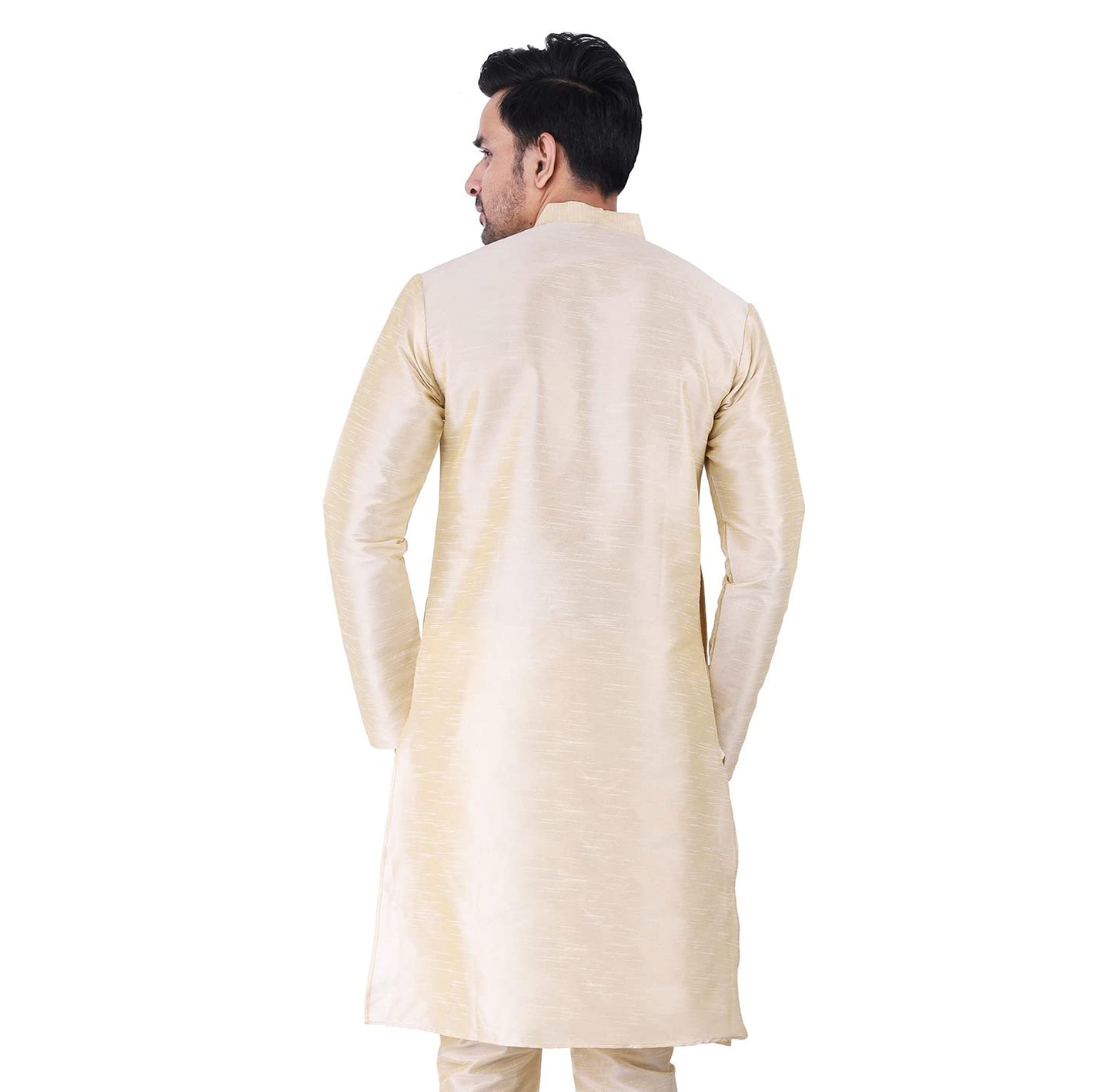 ZYMIN Men's Silk Blend Knee Length Solid Color Style