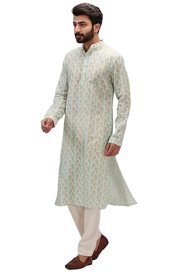 Men's Cotton Blend Regular Fit Casual Regular Printed