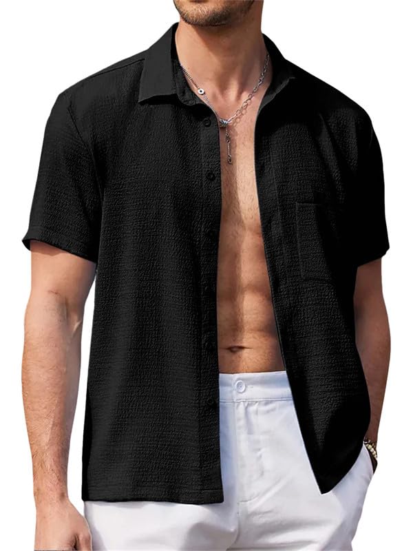 Pinkmint Shirt for Men Stylish Popcorn Textured Shirt