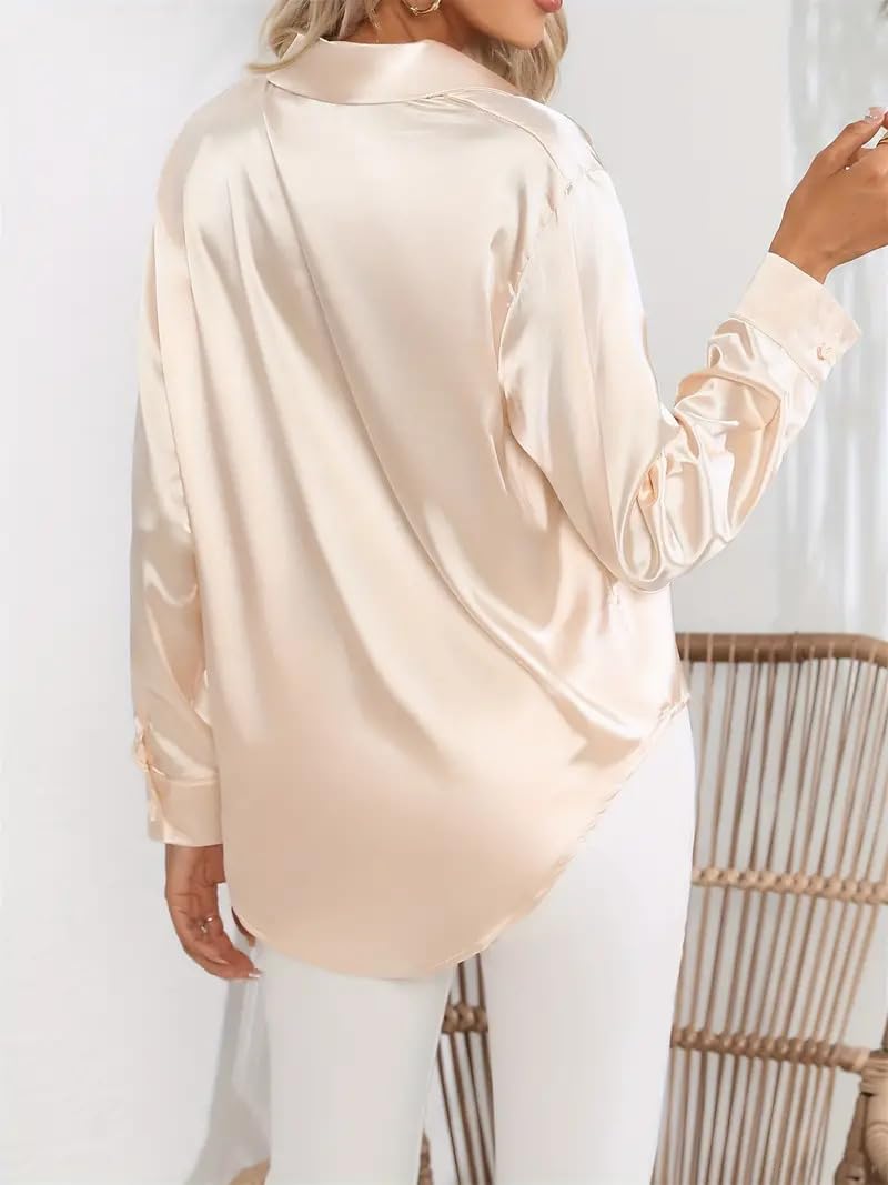 IndoPrimo Shirt for Women | Women Shirt | Shirt for Women | Full Sleeve Shirt for Women | Satin Shirt for Women | Western Shirt for Women Stylish | Shirt for Girls