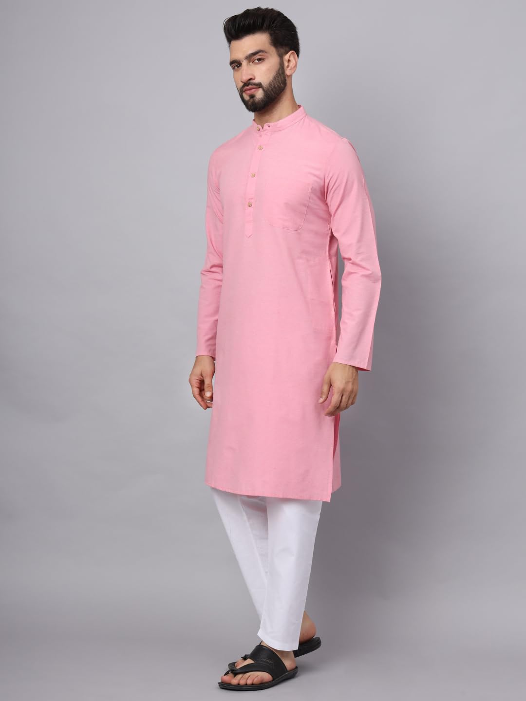 CHIKAN Men's Cotton Regular Premium Long Kurta