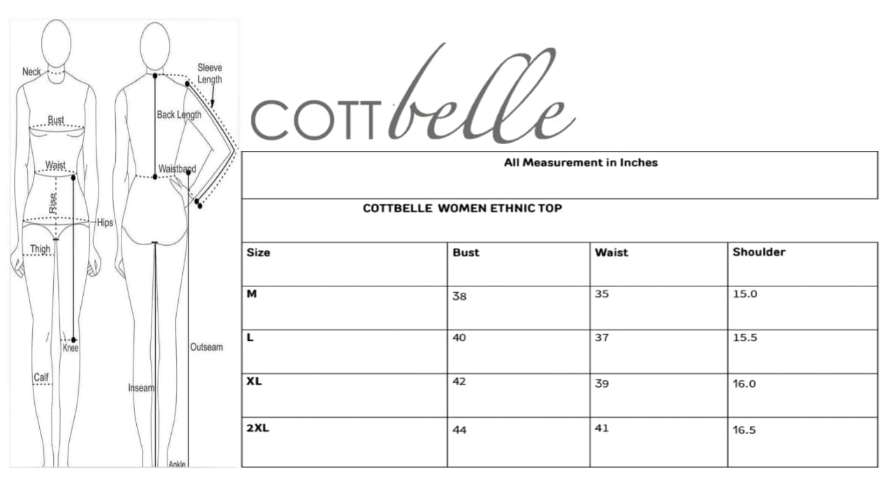 COTTBELLE Women's Wear Printed Cotton Short Kurta