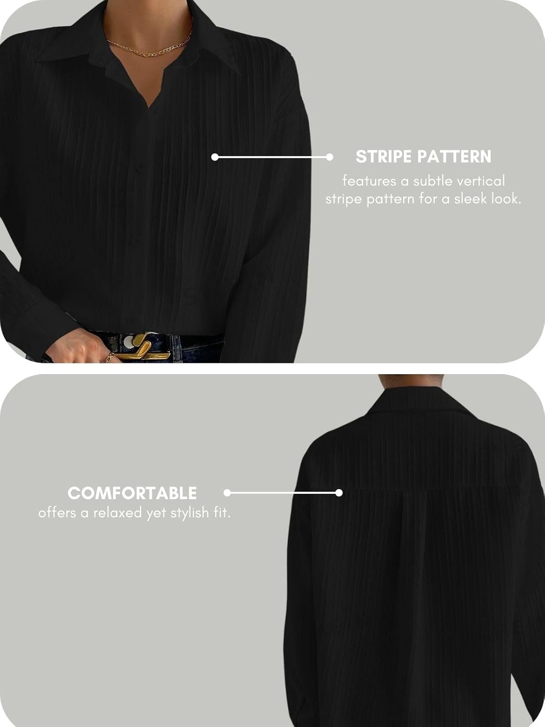 GRECIILOOKS Shirt for Women | Women Shirt | Long Shirt for Women | Shirt Tops for Women | Oversized Shirt for Women