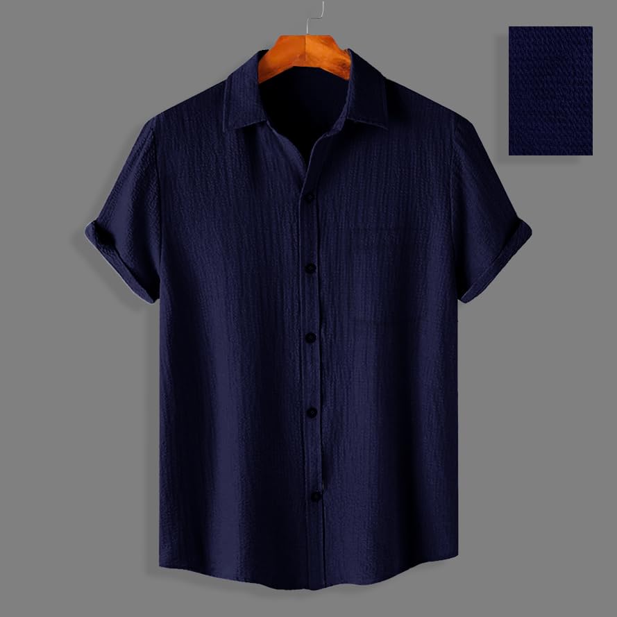 Pinkmint Men's Solid Regular Fit Shirt