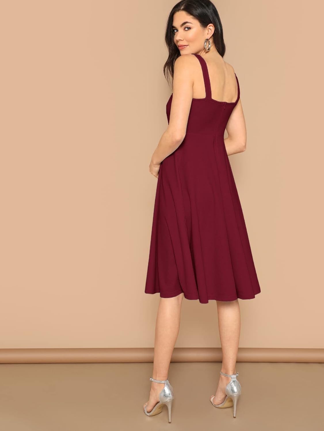 Aahwan Women's Fit And Flare Midi Dress