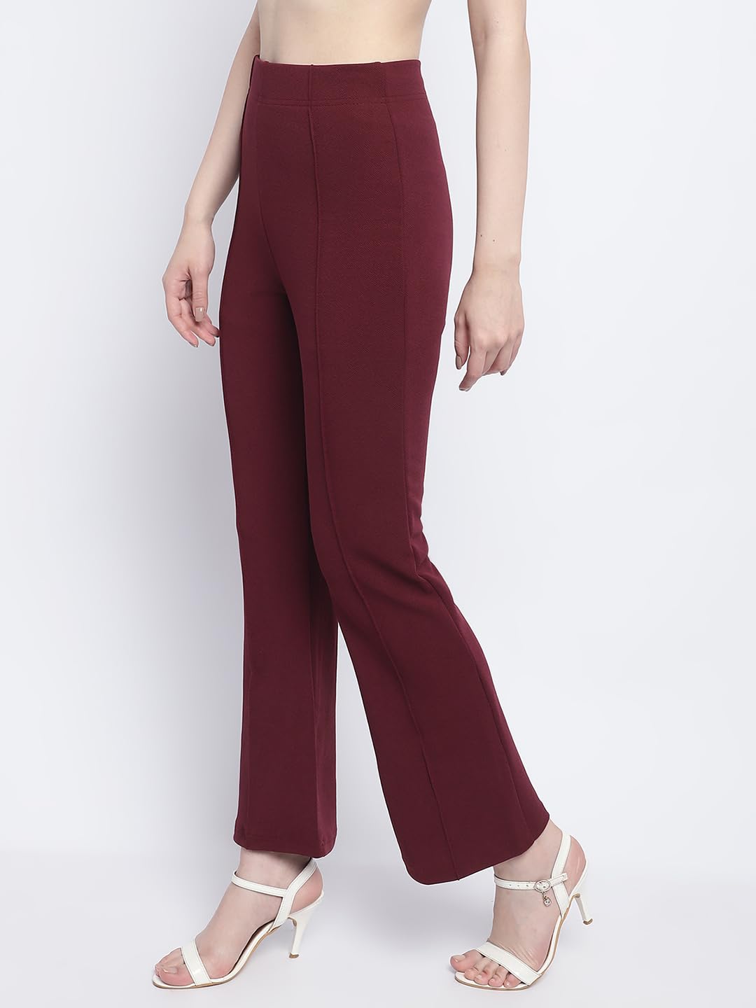 Jinax Women's Relaxed Fit Flat-Front Trousers, Elastic