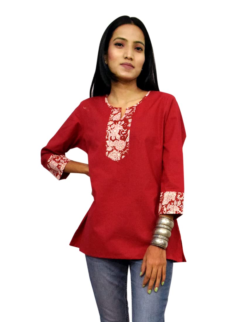 JAIPUR HAND BLOCK Women's Cotton Top |Tunic