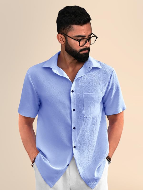 Pinkmint Combo of Men's Regular Fit Popcorn Shirt