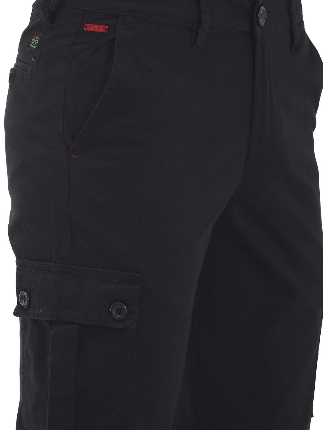 The Indian Garage Co Men's Slim Fit Mid Rise Cargo Pant
