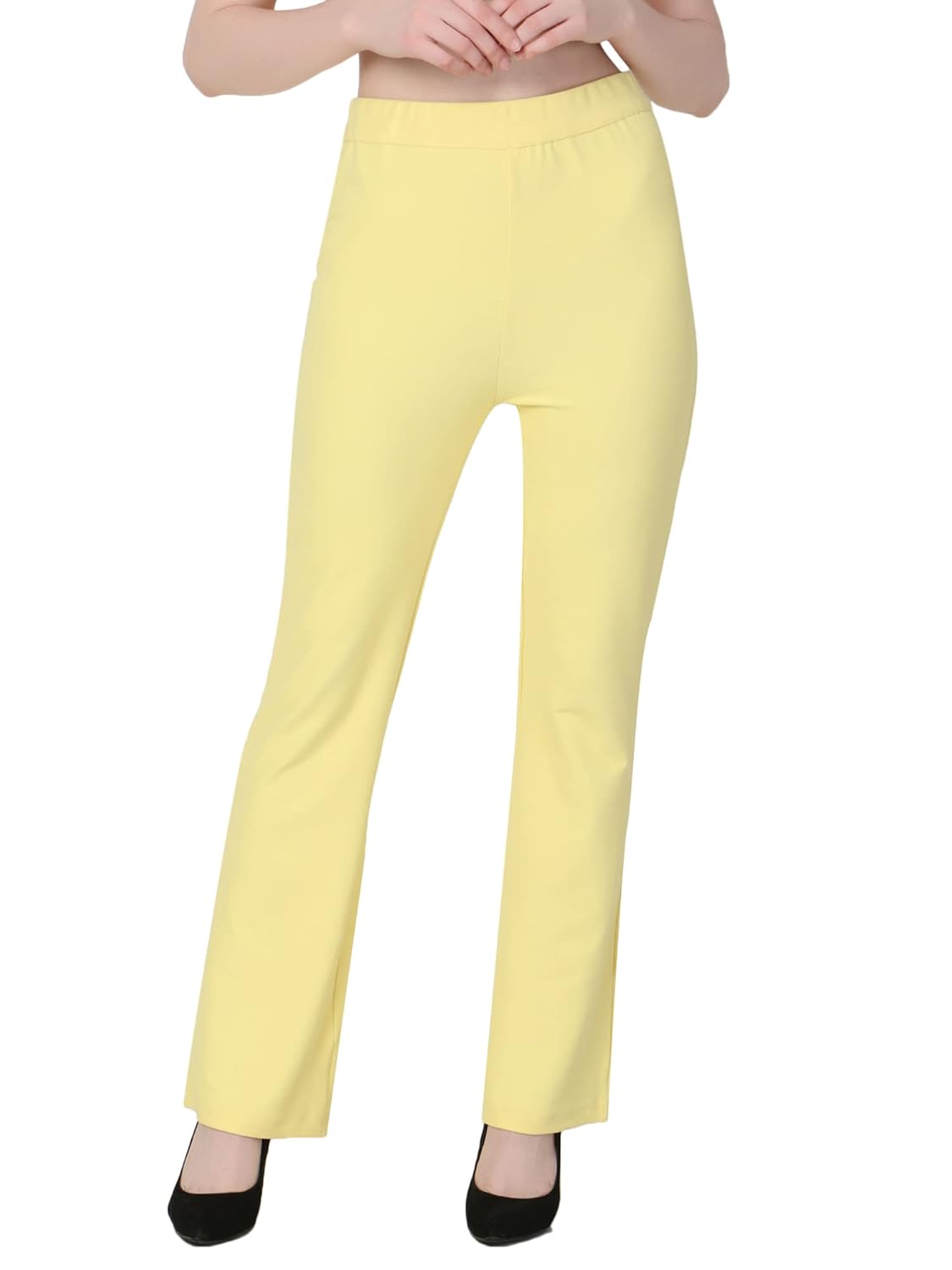 ZUVINO Ribbed Bell Bottom Office Pants, Formal Options