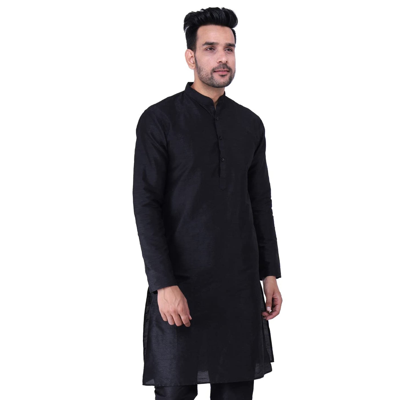 ZYMIN Men's Silk Blend Knee Length Solid Color Style