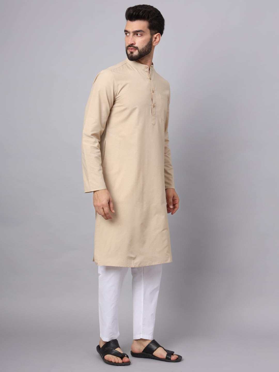 CHIKAN Men's Cotton Regular Premium Long Kurta