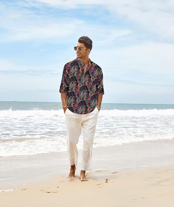 Bellstone Men's Cotton Blend Full Sleeve Printed
