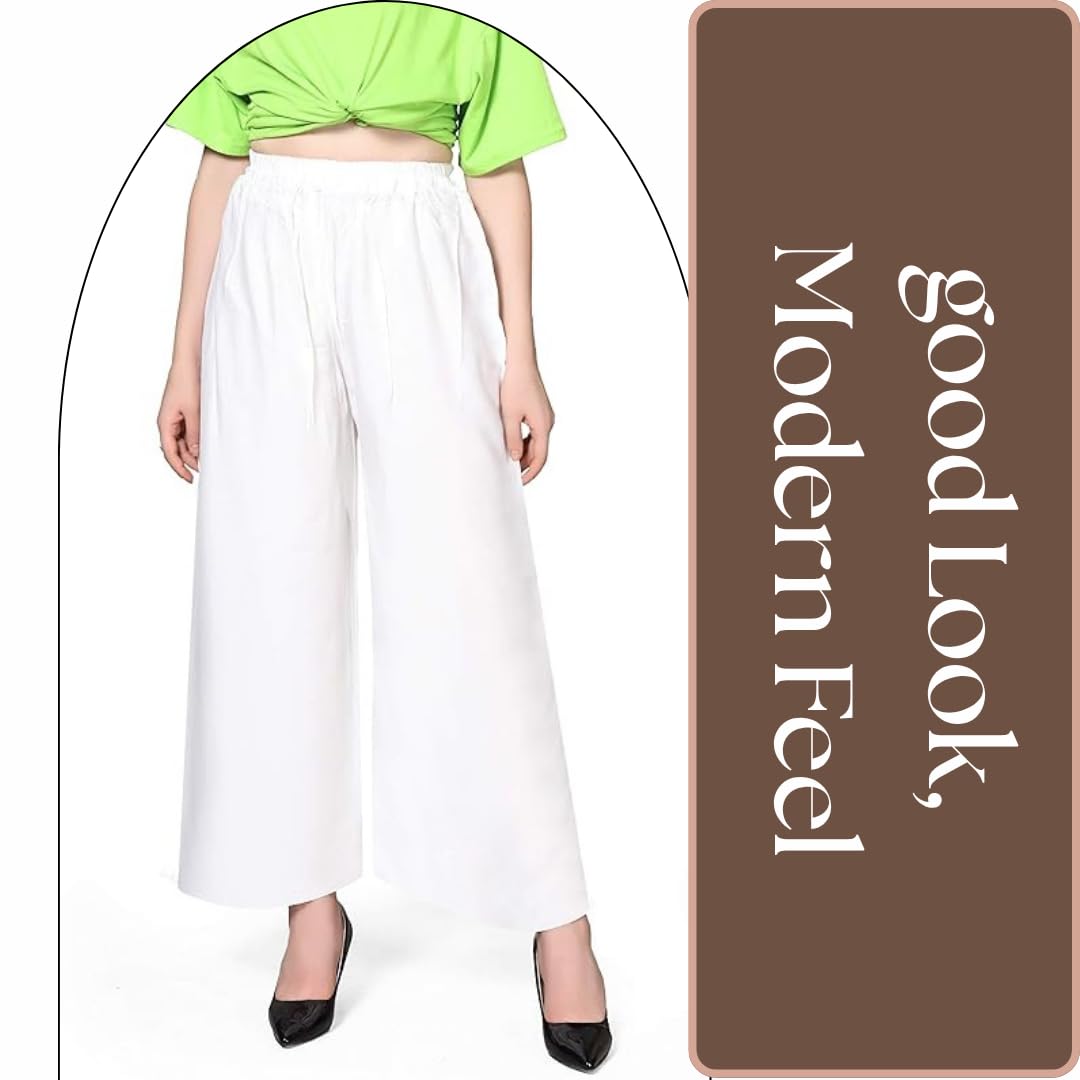 Pranjal Women's Premium Regular Fit Rayon Palazzo
