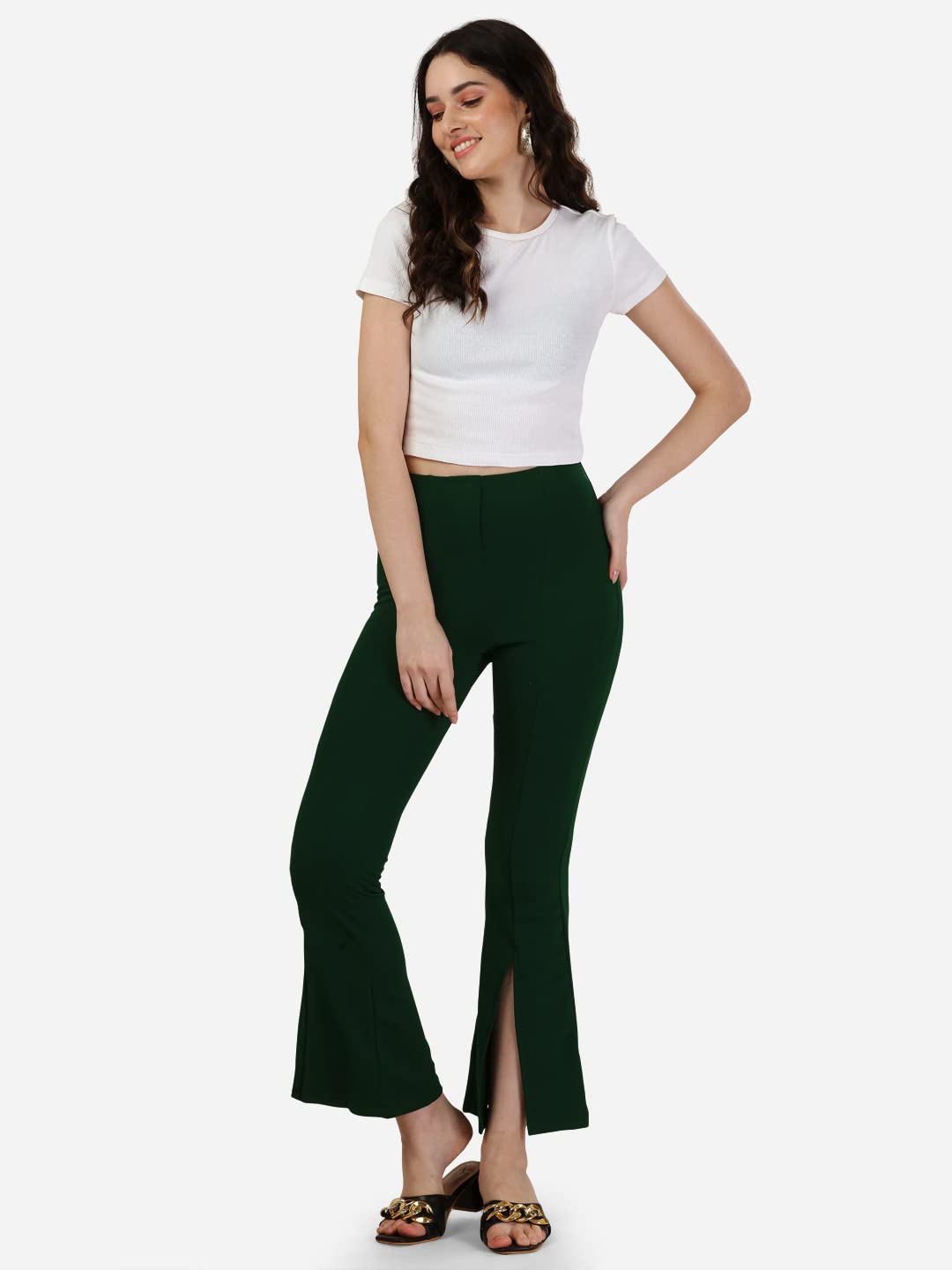 Mehrang Cotton Blend Parallel Trouser Pants Regular fit