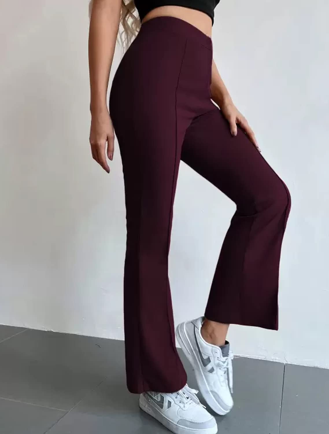 Jinax Women's Relaxed Fit Flat-Front Trousers, Elastic