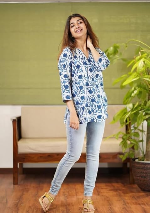 Regular Fit Printed Shirt Top Women
