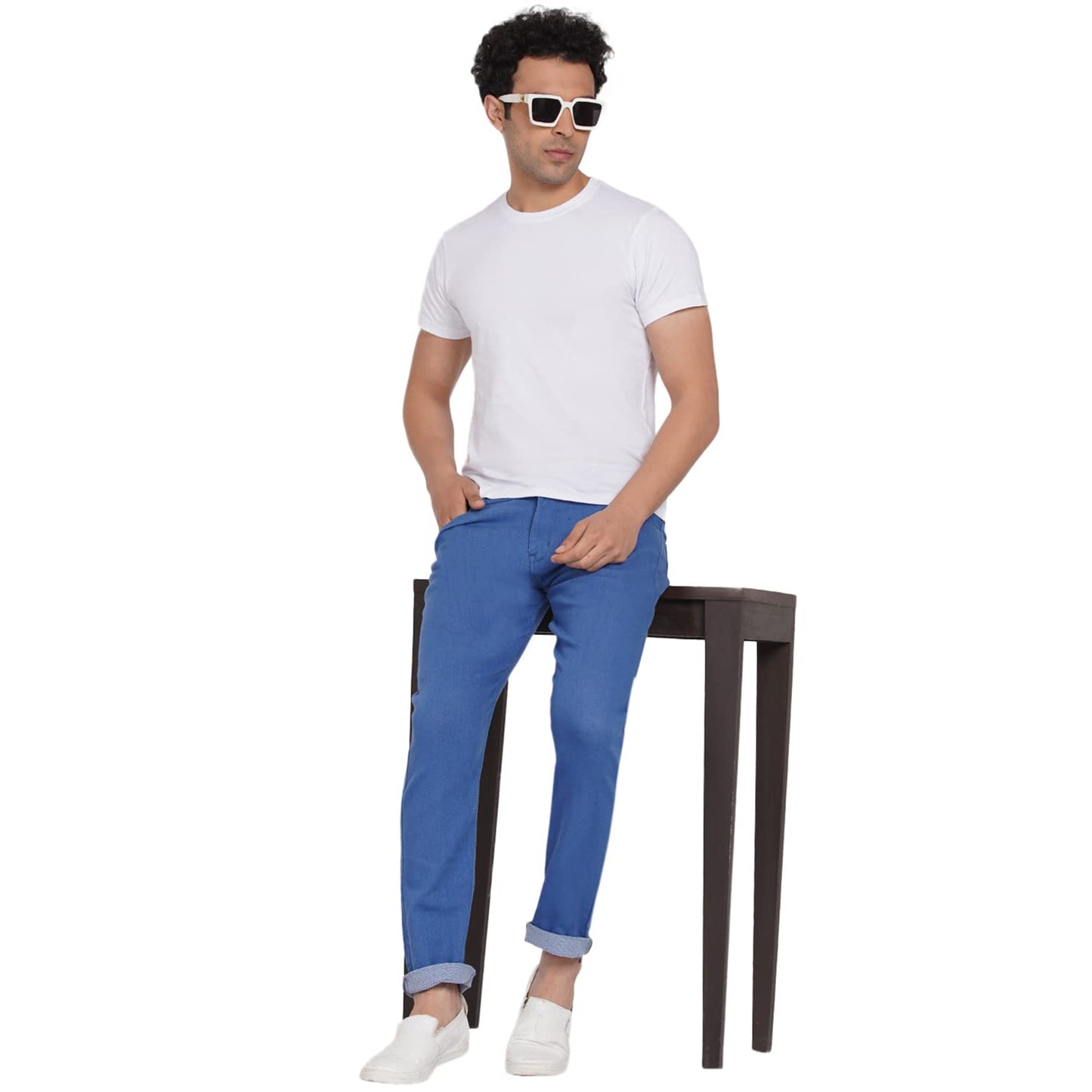 DAIS Men's Stretchable Skinny Fit Mid Rise Jeans