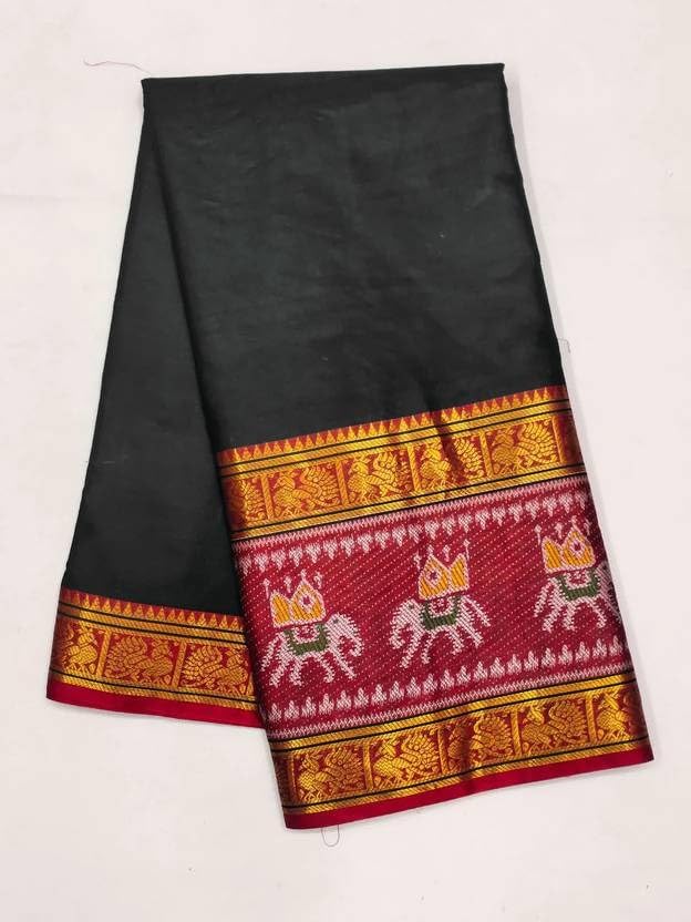 Women Cotton Silk Saree with unstitched blouse