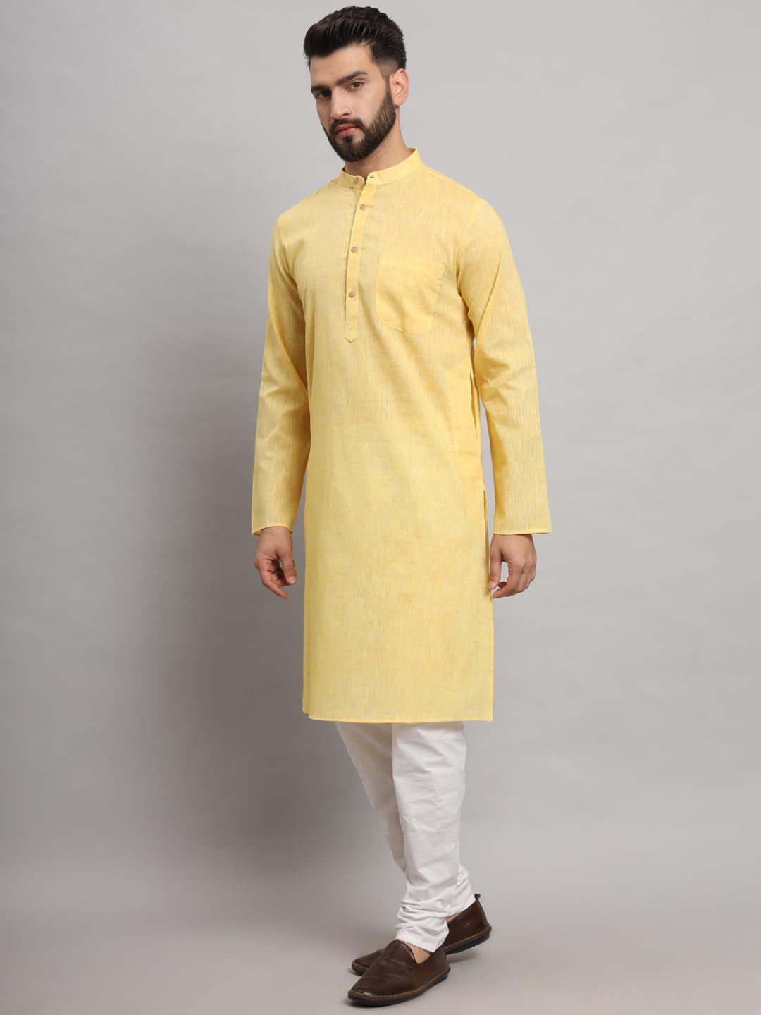 LATEST CHIKAN Men's Cotton Regular Textured