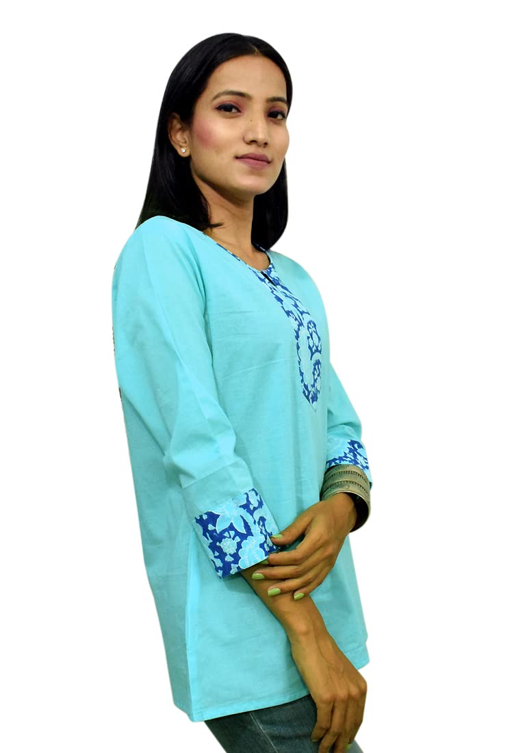 JAIPUR HAND BLOCK Women's Cotton Top |Tunic