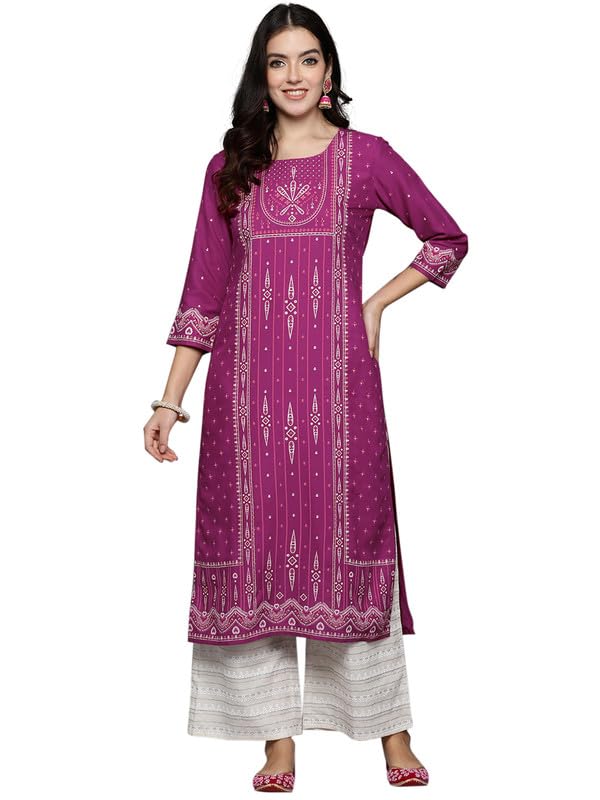 INDO ERA Women's Cotton Straight Fit Straight Kurta