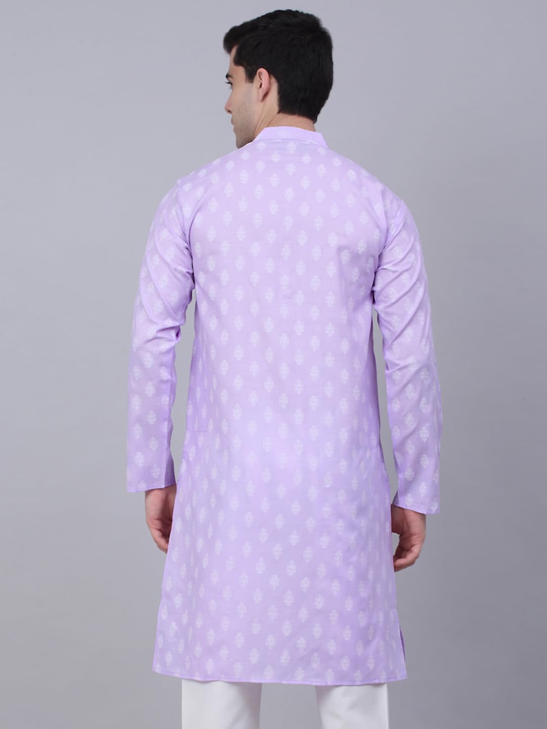 Jompers Men's Cotton Floral Printed Kurta