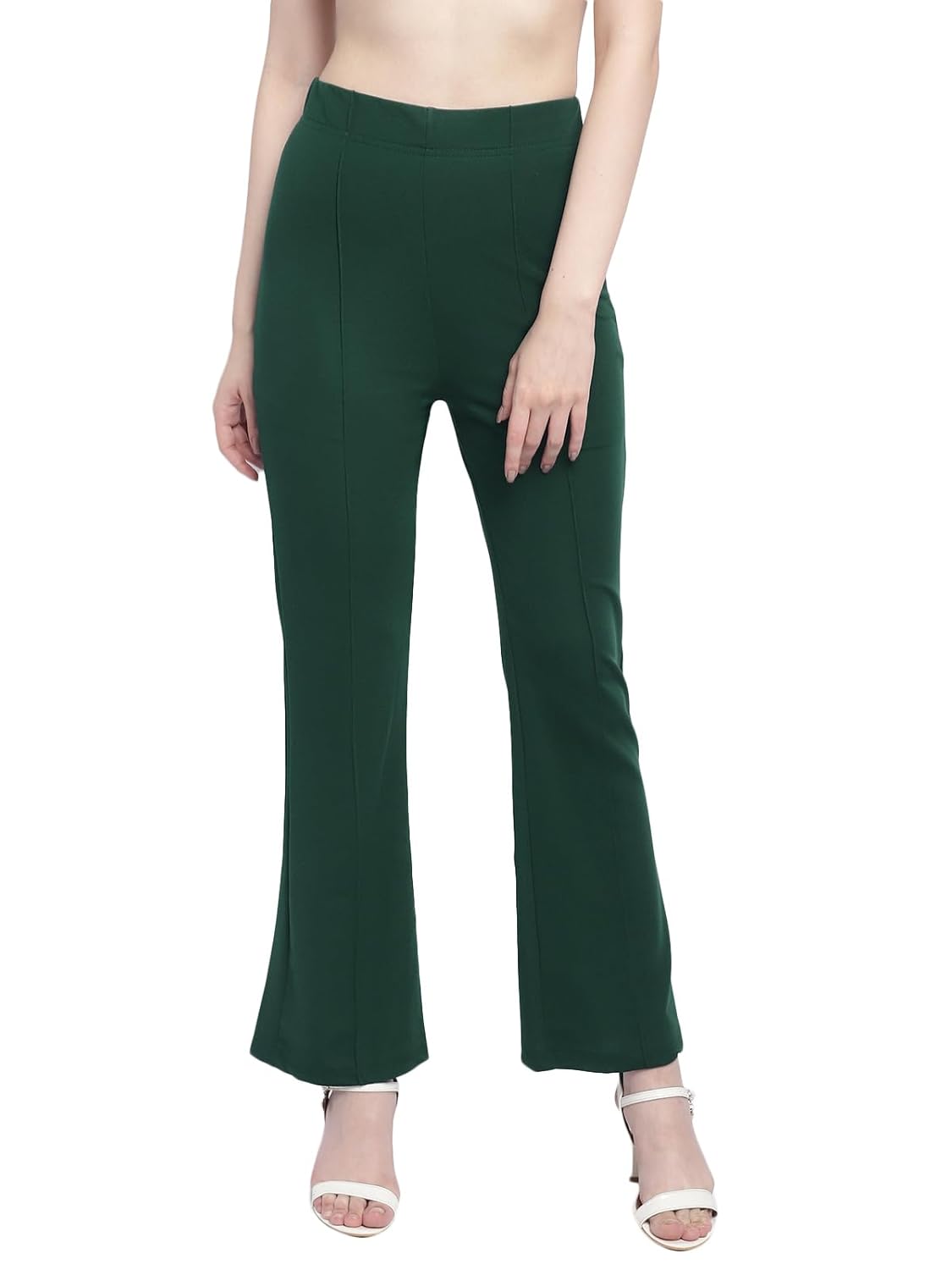 Jinax Women's Relaxed Fit Flat-Front Trousers, Elastic