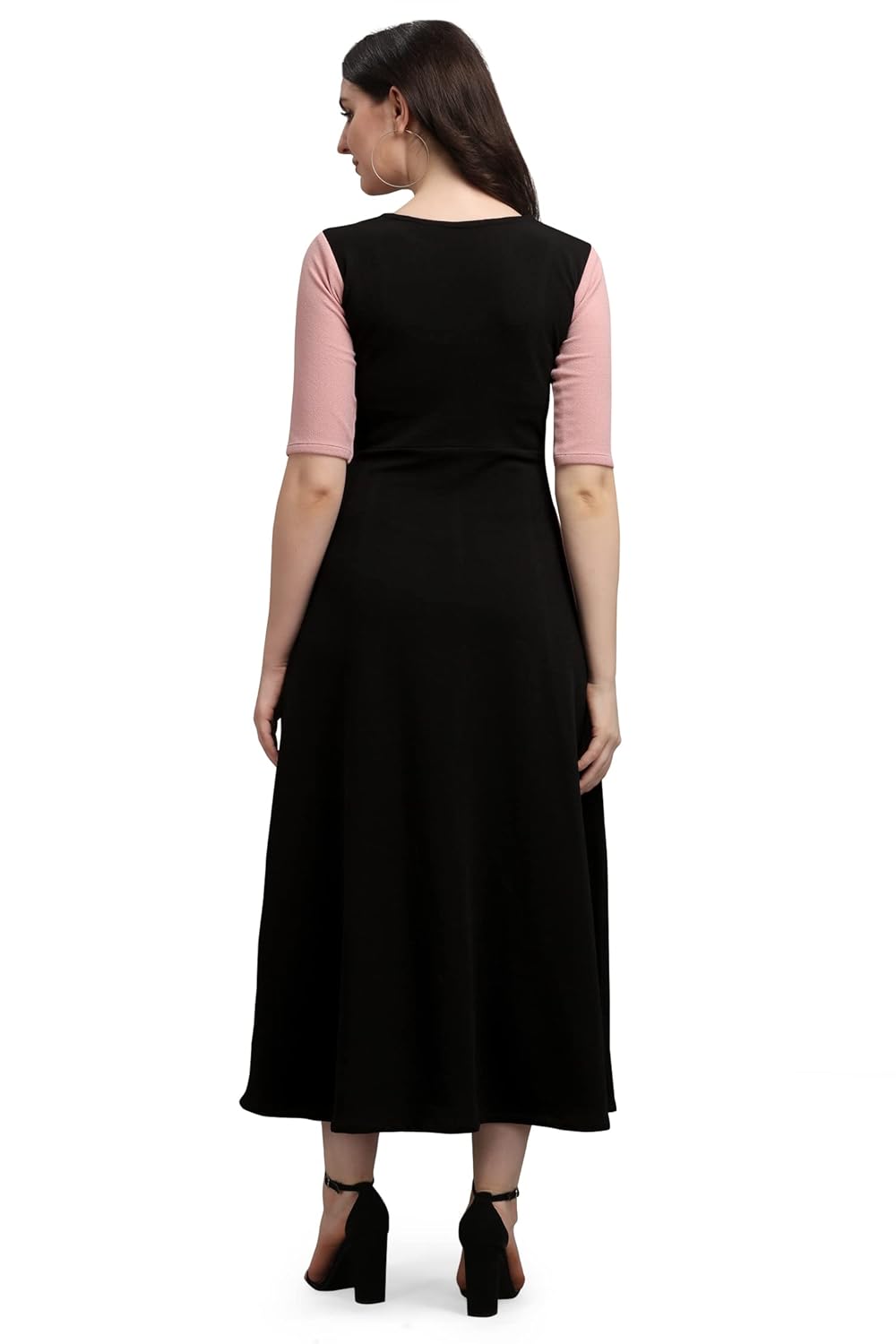 PURVAJA Women's Corduroy Empire Waist Maxi Casual