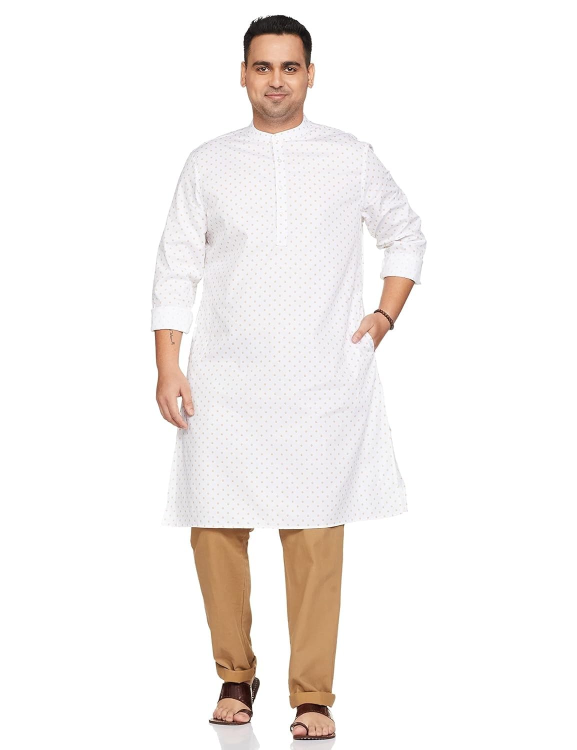 Symbol Men's Cotton Printed Long Kurta