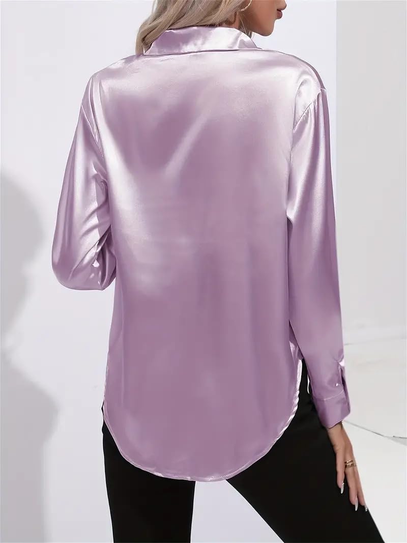 IndoPrimo Shirt for Women | Women Shirt | Shirt for Women | Full Sleeve Shirt for Women | Satin Shirt for Women | Western Shirt for Women Stylish | Shirt for Girls