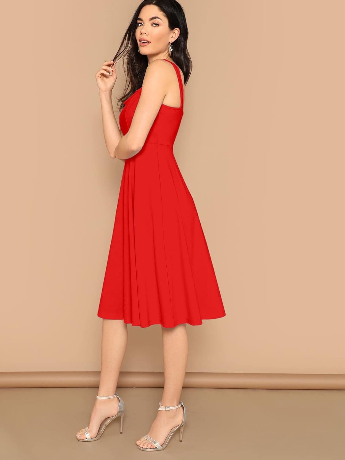 Aahwan Women's Fit And Flare Midi Dress