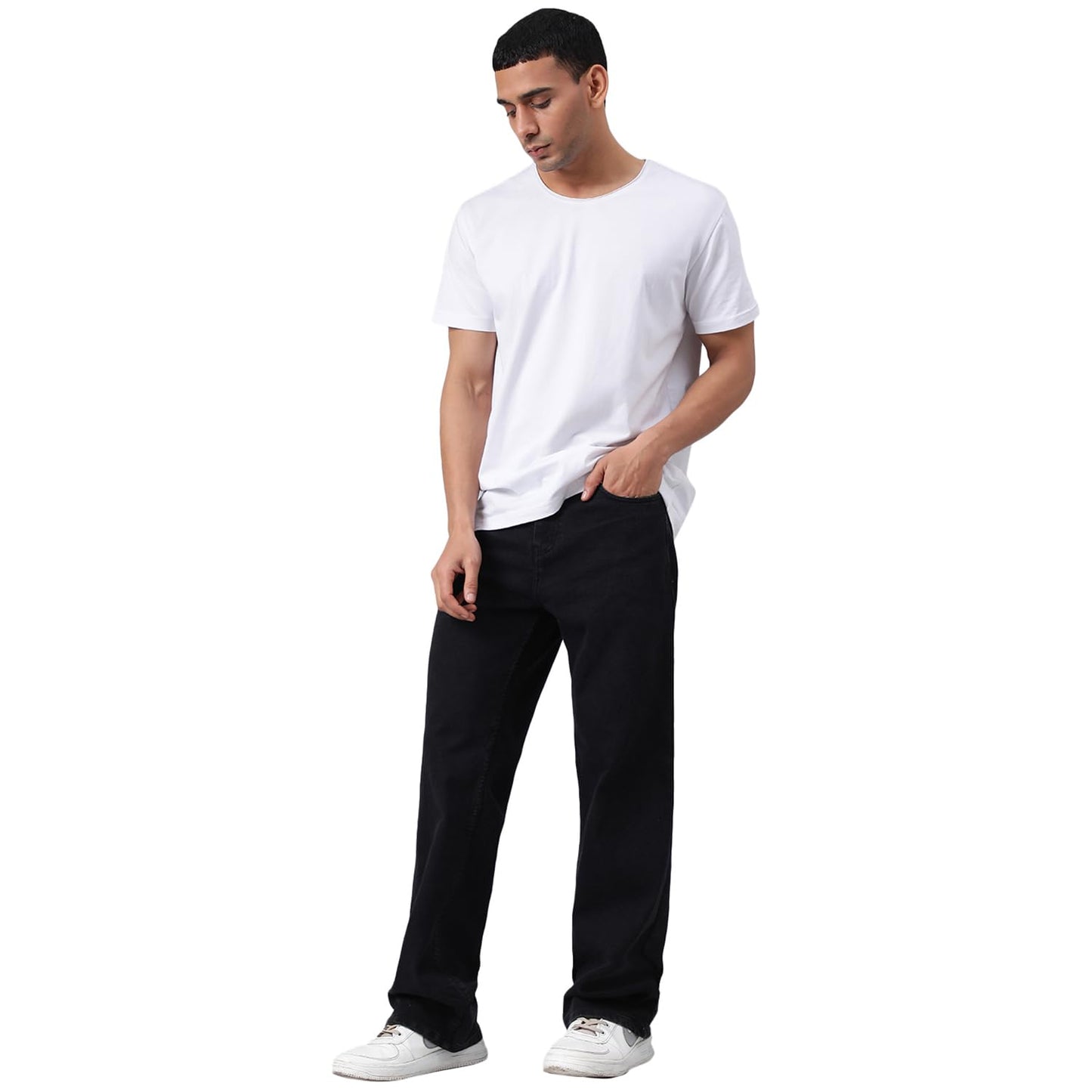 KOTTY Men's Two-Tone Patchwork Jeans for Men