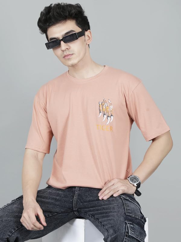 London Hills Men's Cotton Oversized Fit Casual Printed