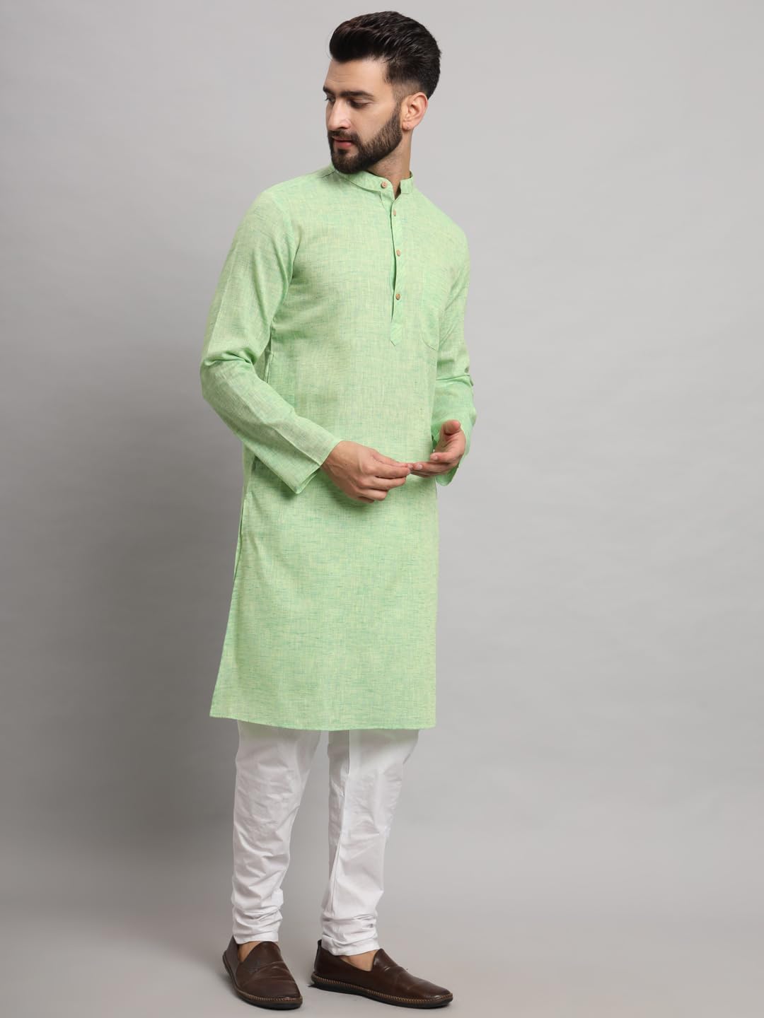 LATEST CHIKAN Men's Cotton Regular Textured