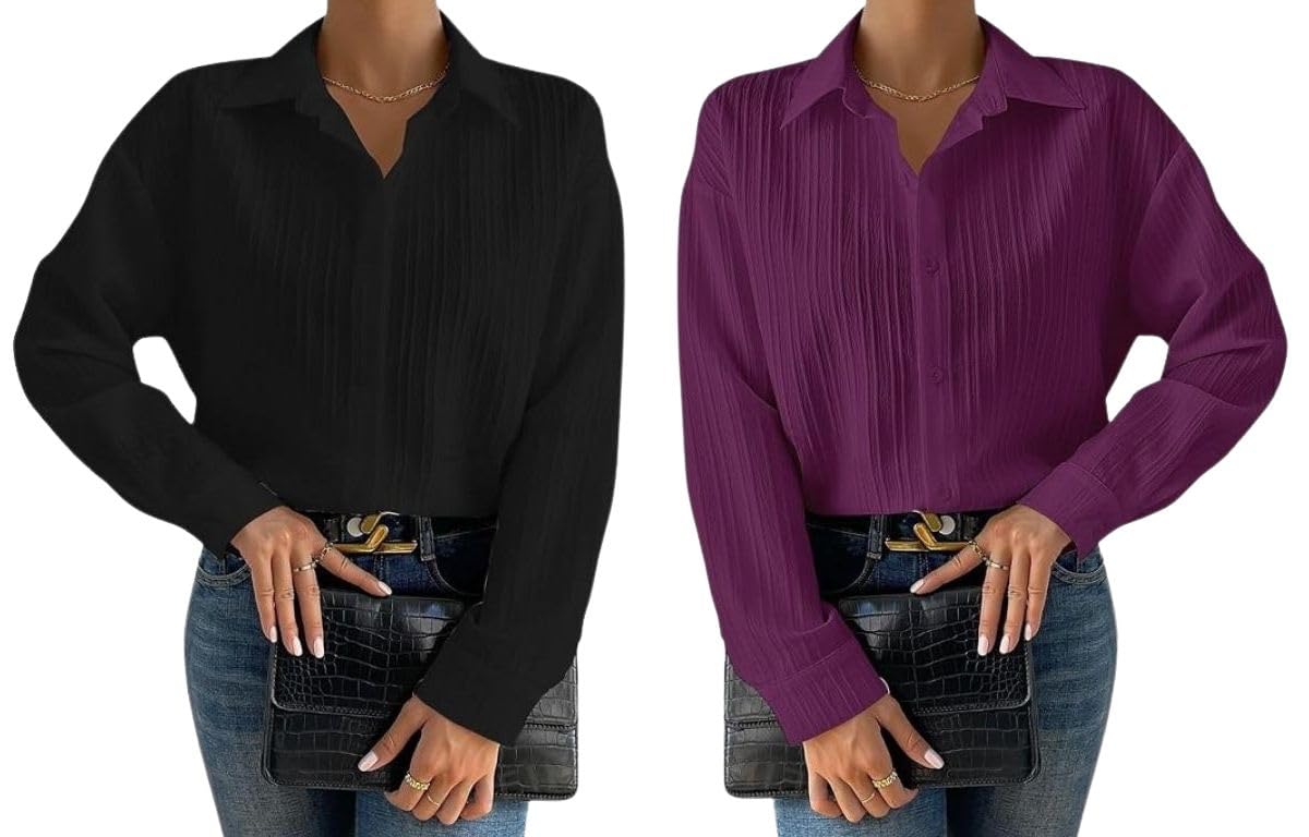 GRECIILOOKS Shirt for Women | Women Shirt | Long Shirt for Women | Shirt Tops for Women | Oversized Shirt for Women