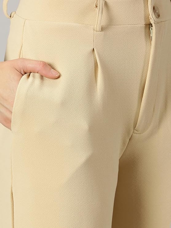 Elendra Women Trouser with Button Closure || Regular fit