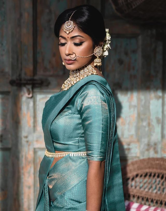 Women's Kanjivaram Soft Silk Blouse Piece For Wedding