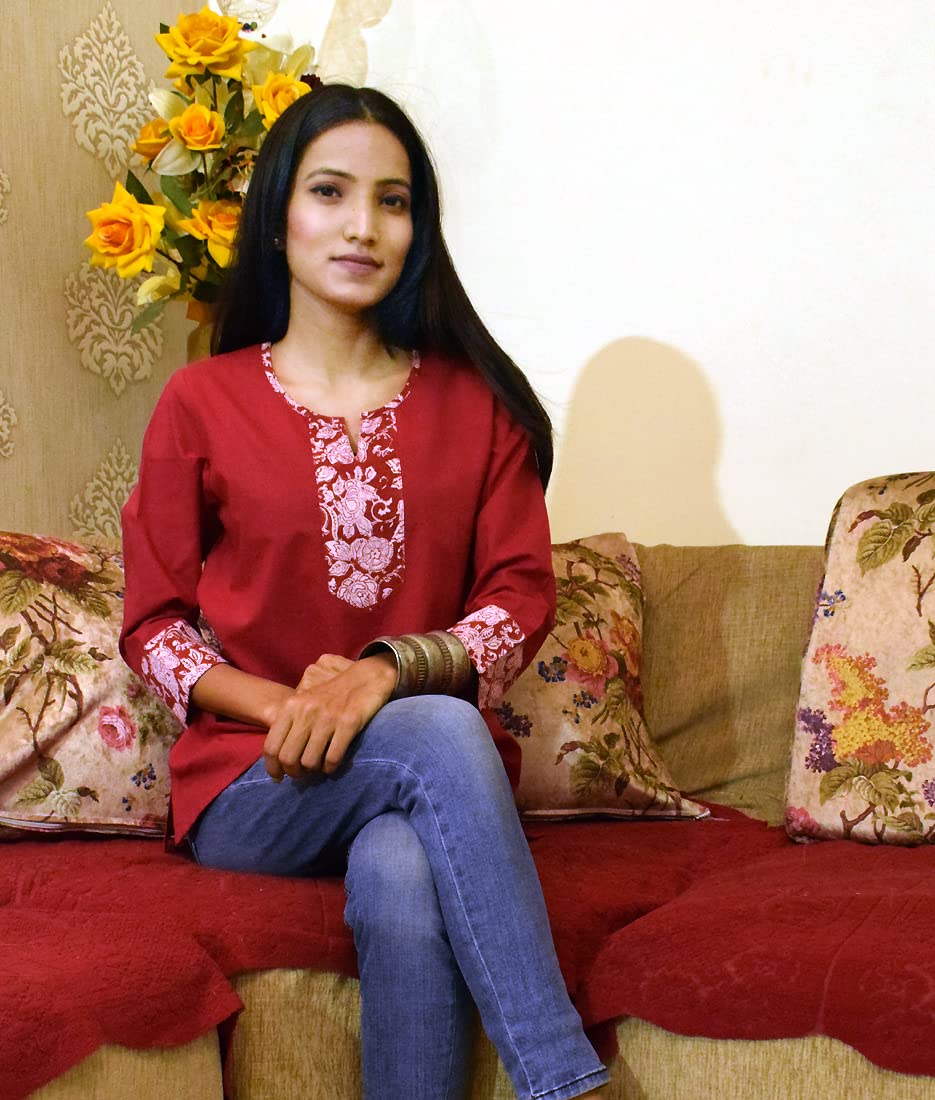 JAIPUR HAND BLOCK Women's Cotton Top |Tunic