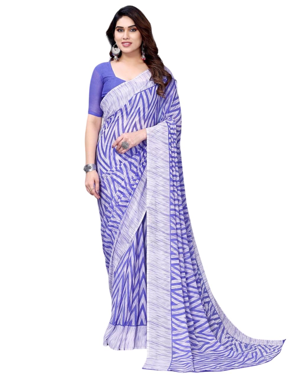 FASHION Women's Georgette Floral Printed Saree