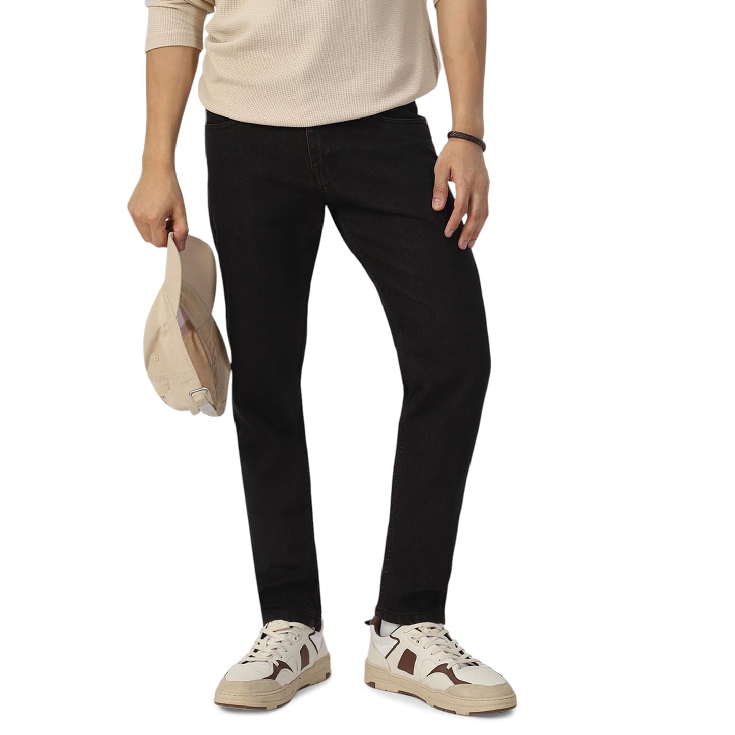 Urbano Fashion Men's Slim Fit Washed Jeans Stretchable