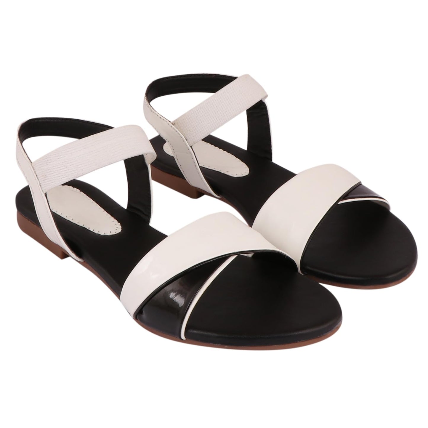 Acknew Women Casual Flats Sandal, Women's Comfort Fashion Ladies Stylish Flat Sandals Slippers for Offce, Every Occasion, Comfortable & Fashionable (181-WH)