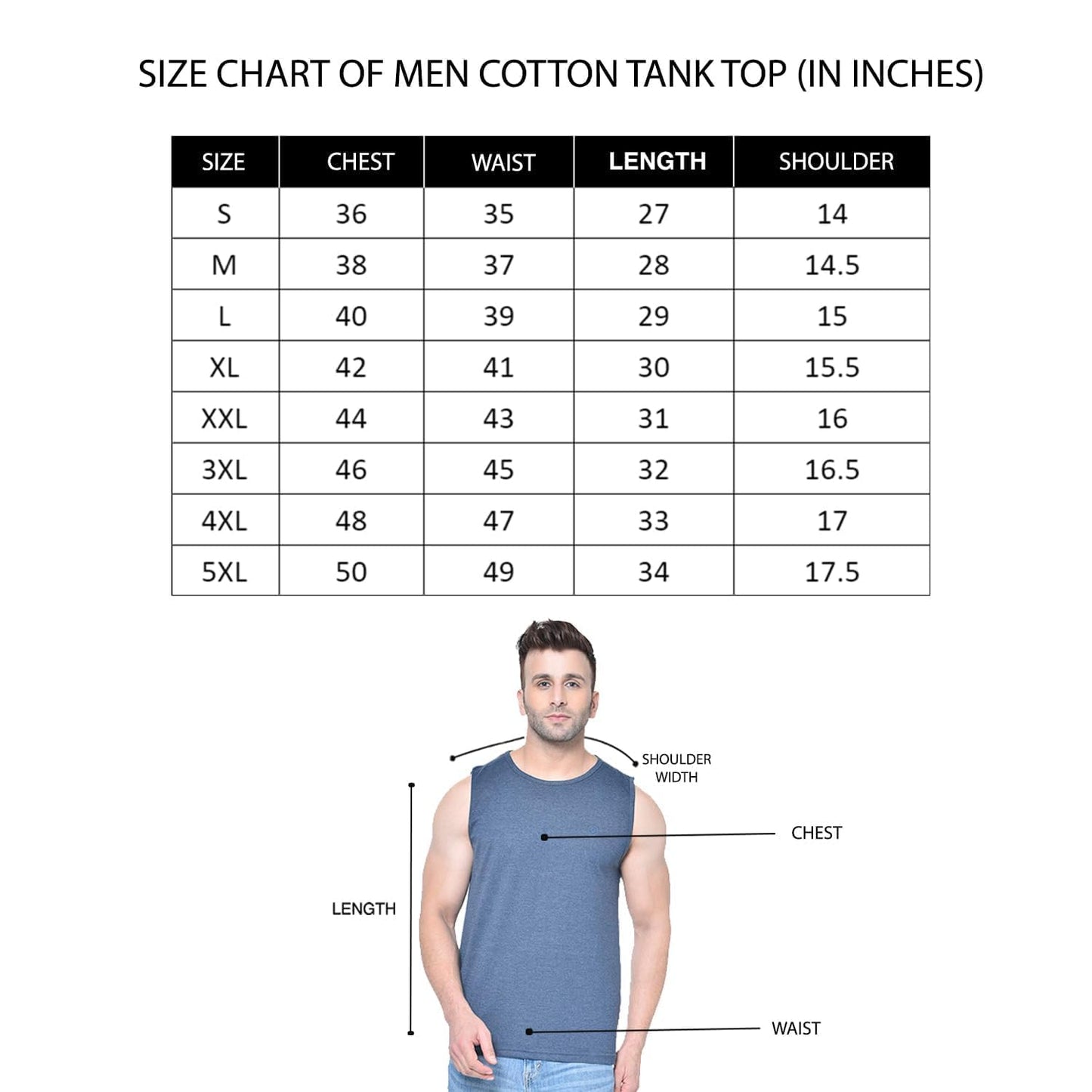 CHKOKKO Tank Tops Sleeveless T-Shirt for Men Cotton
