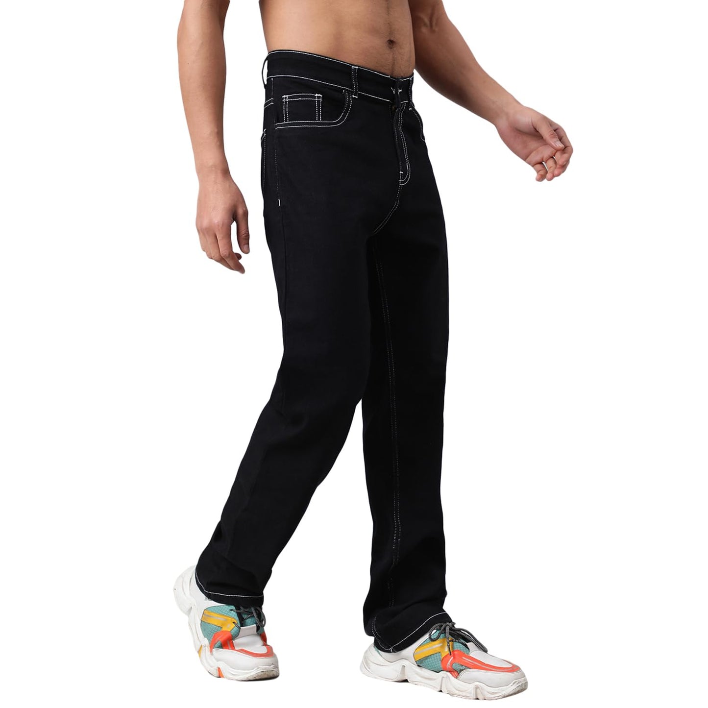 KOTTY Men’s Relaxed Fit Straight-Leg Jeans