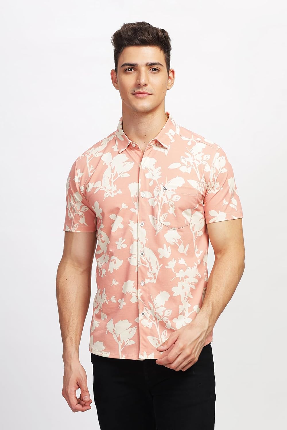 BULLMER Trendy Regular Fit Printed Causal Shirt for Men