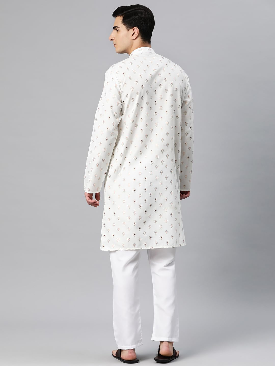Luxrio Kurta for Men Cotton Blend Printed Regular Fit